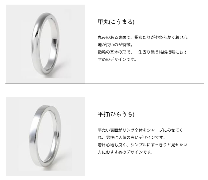 手作り結婚指輪のデザイン