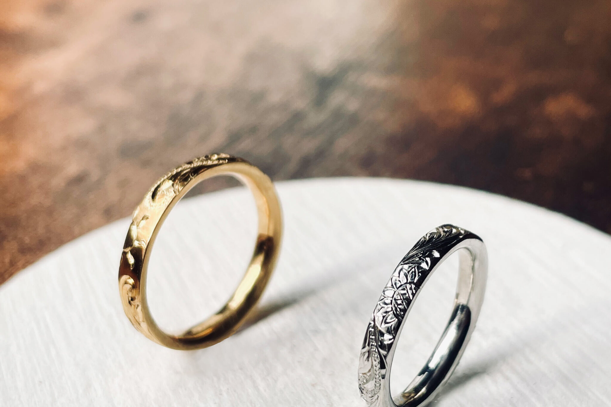 結婚指輪の「つや消し加工」は日常生活も傷つきにくいデザイン