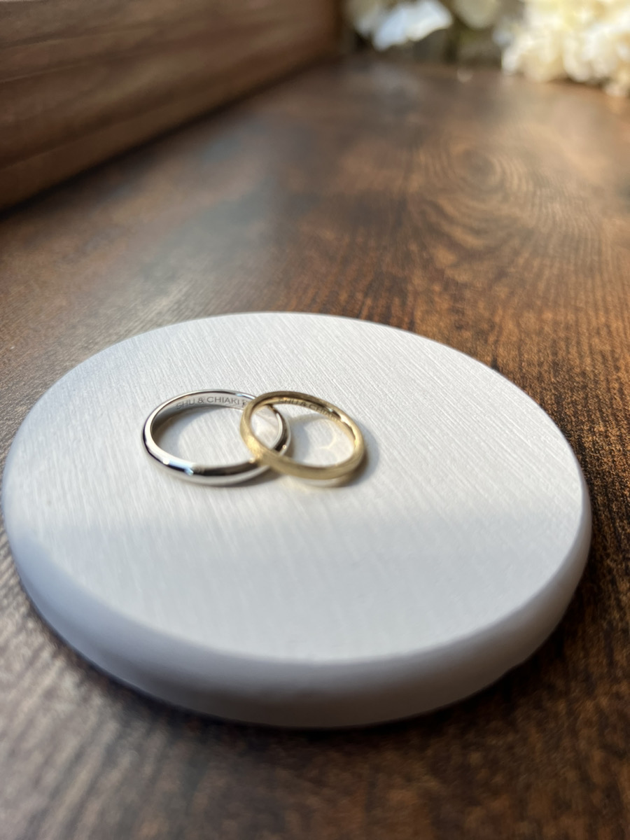 手作り結婚指輪|それぞれ好みの素材やデザインを選んで作る工程も体験して、思い入れのある指輪になりました。(6)