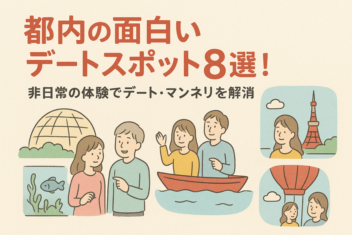 都内の面白いデートスポット8選！非日常体験でマンネリ解消＆東京ならではの楽しみ方を紹介いたします。