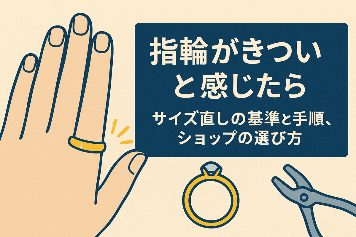 指輪がきついと感じたらどうする？サイズ直しの基準と手順、安心できるショップ選びのポイント