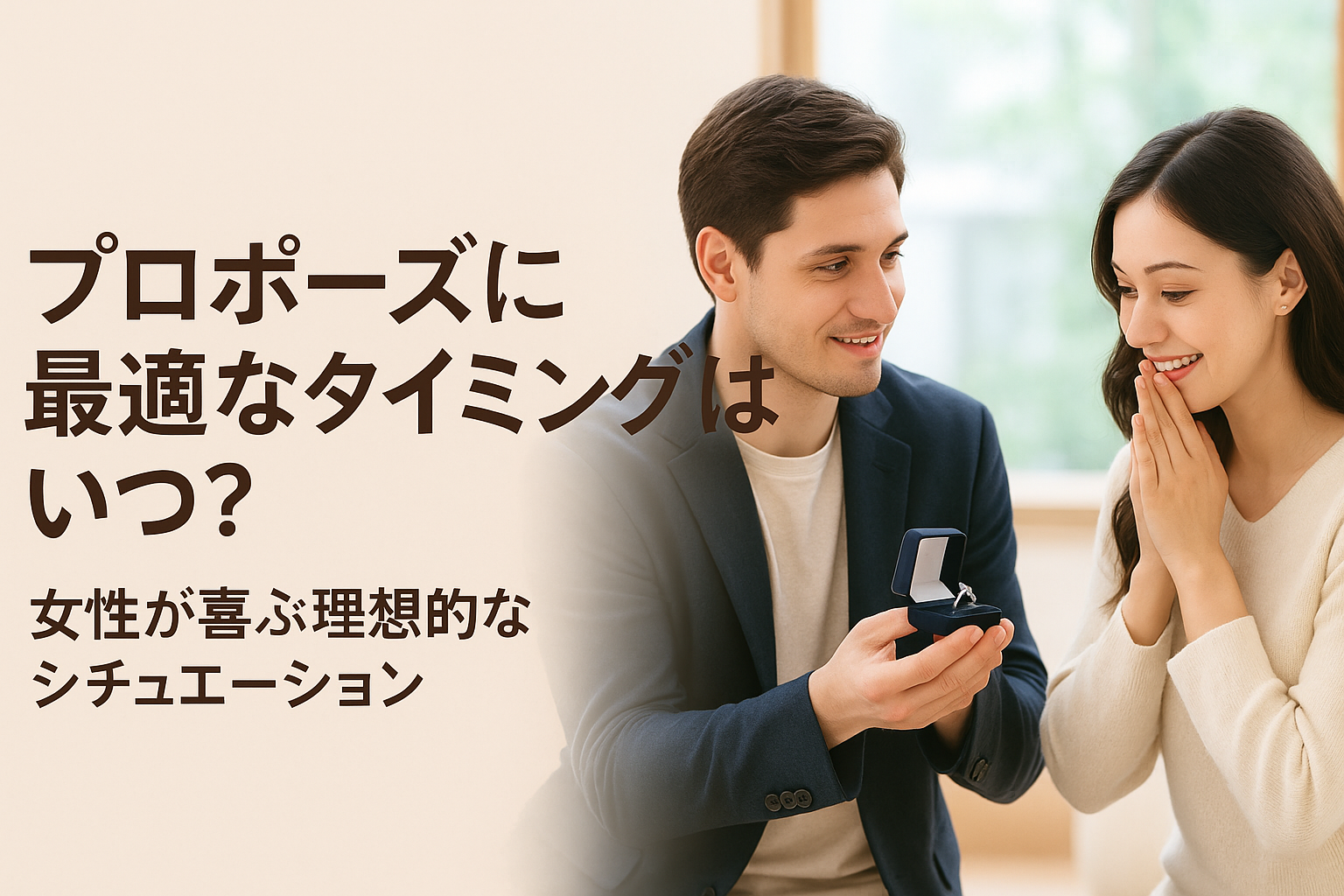 プロポーズに最適なタイミングはいつ？女性が喜ぶ理想的なシチュエーション