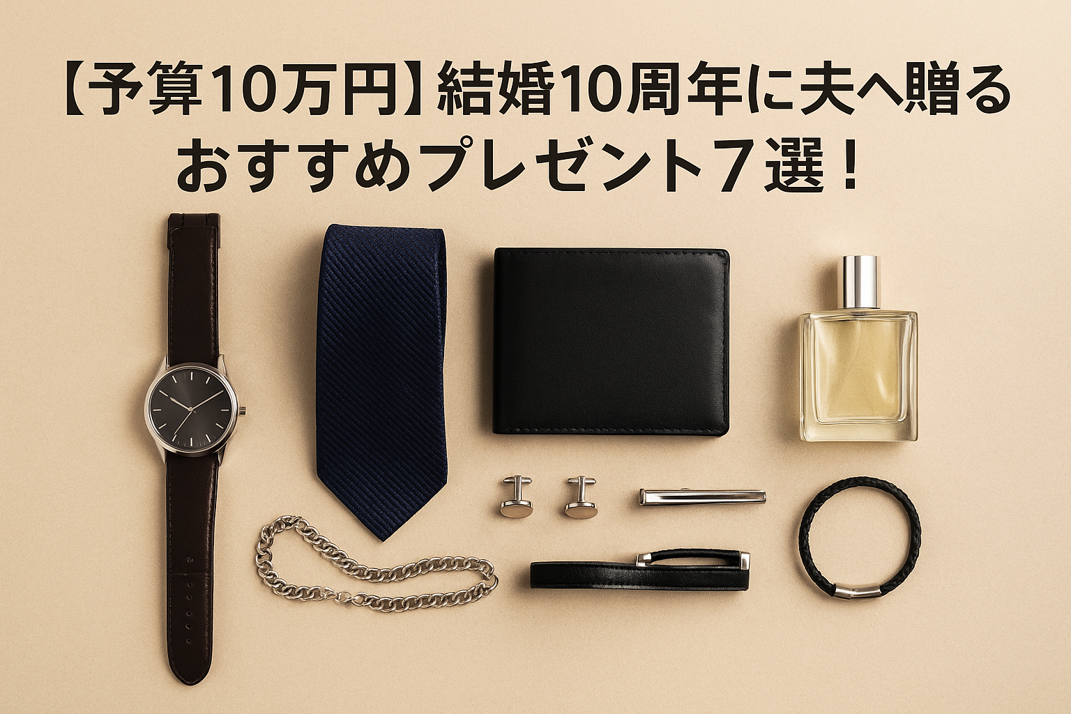 【予算10万円で選べる】結婚10周年に夫へ贈るおすすめプレゼント7選！