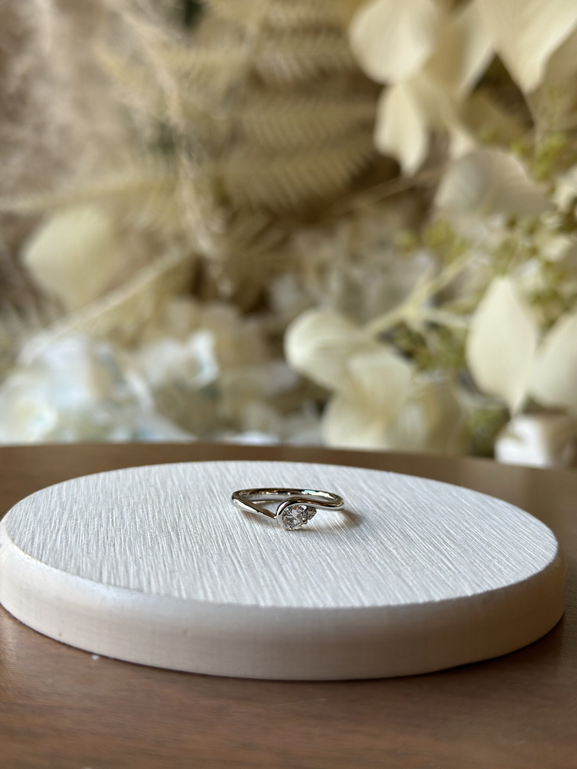 オーダー婚約指輪 手作り結婚指輪 手作り結婚指輪・婚約指輪（3本制作） シャンパンゴールド（K18CG） プラチナ（Pt950） 甲丸 鏡面 ２mm ３mm